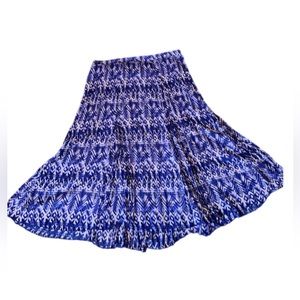 Allison Daley Women's Blue And White Beautiful Maxi Long Skirt Size 18W